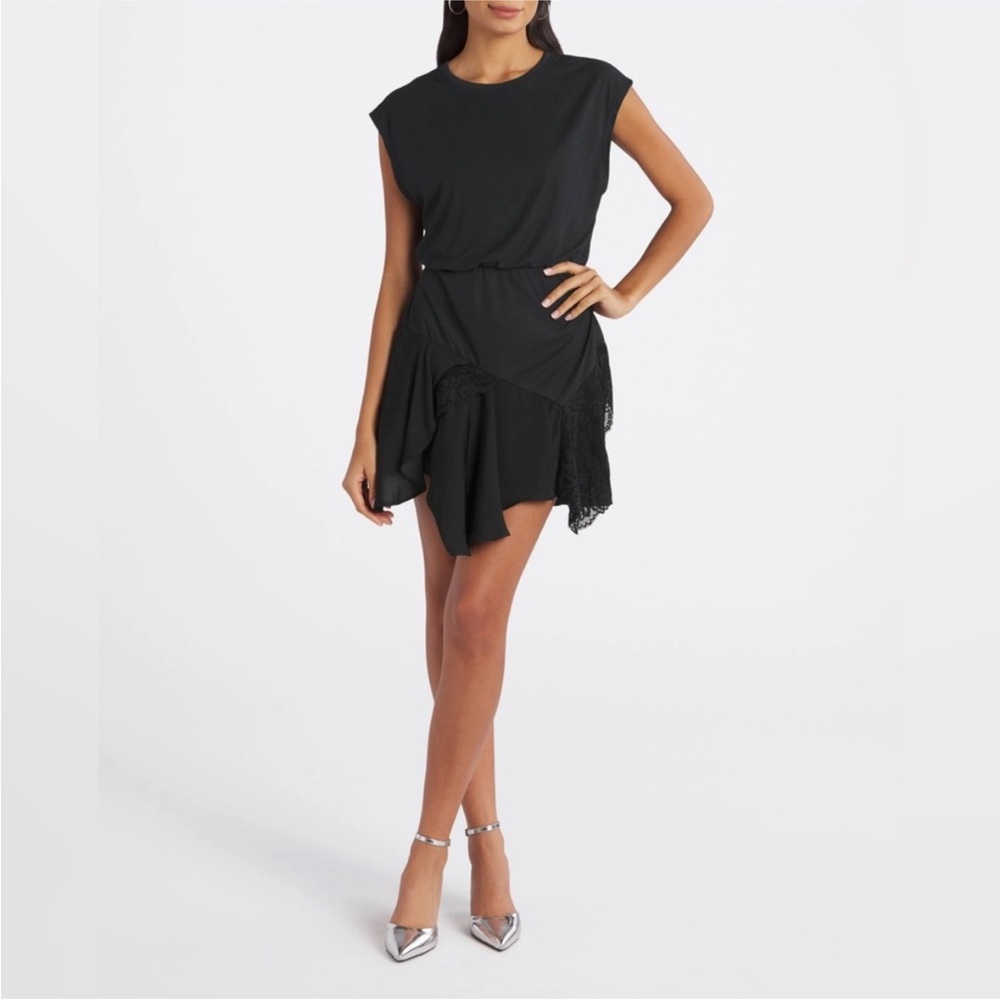 Free People Black Jazzy Short Sleeve
Asymmetrical Mini Dress Size S - Picture 6 of 12